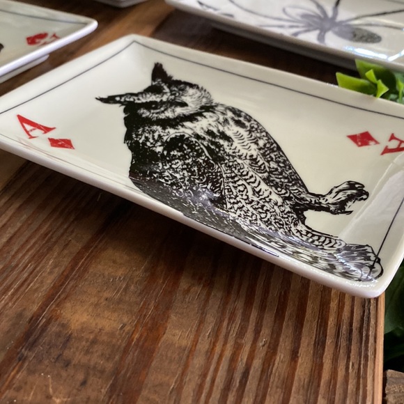 Pottery Barn Rare Terrifying Ace Playing Cards with Spooky Image Plates 🦉💀🕷🦇 - Picture 4 of 16